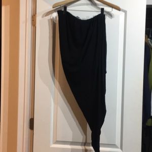 Asymmetrical shirt with gold zipper detail